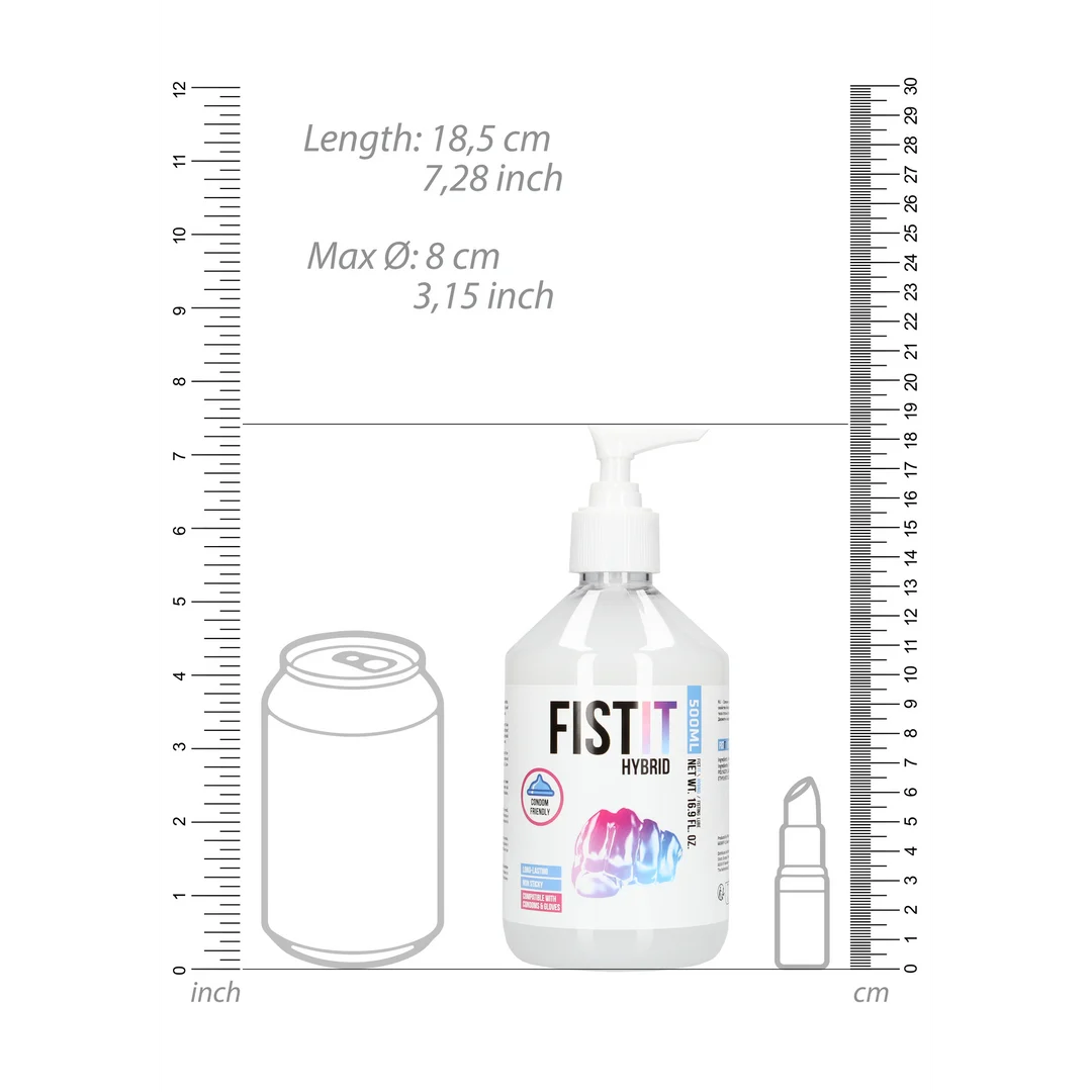 Lubrykant neutralny – Hybrydowa formuła na bazie wody i silikonów – Bezzapachowy, bez smaku – 500 ml – Fist It by Shots - obrazek 4