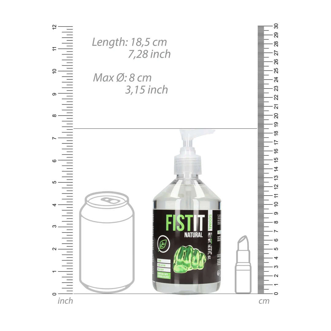 Lubrykant na bazie wody – naturalna, wegańska formuła – bezzapachowy i bez smaku – 500 ml – Fist It by Shots - obrazek 4