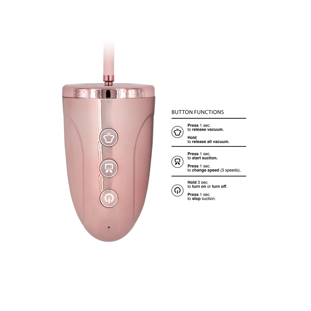 Pompka do penisa z 3 prędkościami – ładowana Pussy Pump - obrazek 4