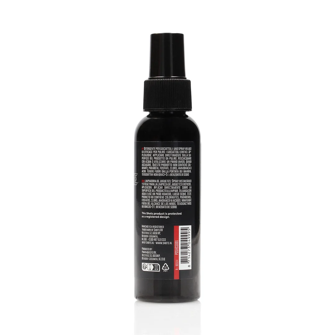 Środek do czyszczenia akcesoriów erotycznych – pianka w sprayu – ManCage by Shots – 100 ml - obrazek 2