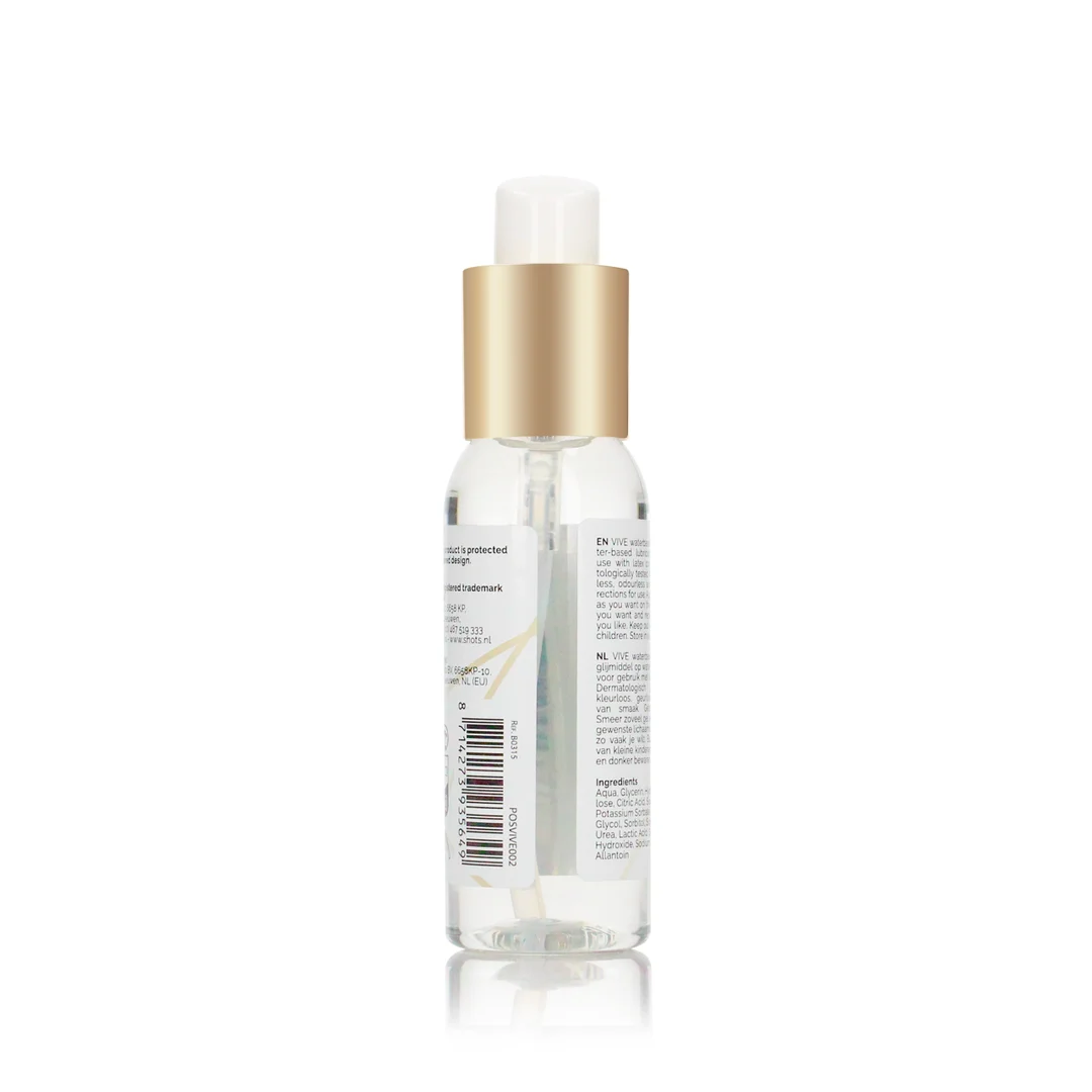 Lubrykant na bazie wody, przebadany dermatologicznie i odpowiedni do stosowania z prezerwatywami lateksowymi, bezzapachowy i bez smaku, 50 ml, VIVE by Shots - obrazek 1