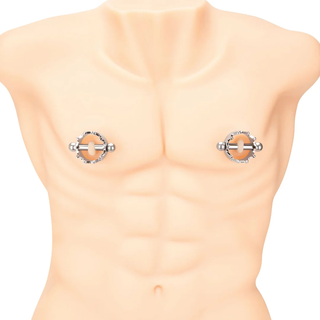 Klipsy magnetyczne na sutki Magnetische Tepelkroon Klemmen do BDSM – srebrne - obrazek 3