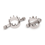 Klipsy magnetyczne na sutki Magnetische Tepelkroon Klemmen do BDSM – srebrne - obrazek 4