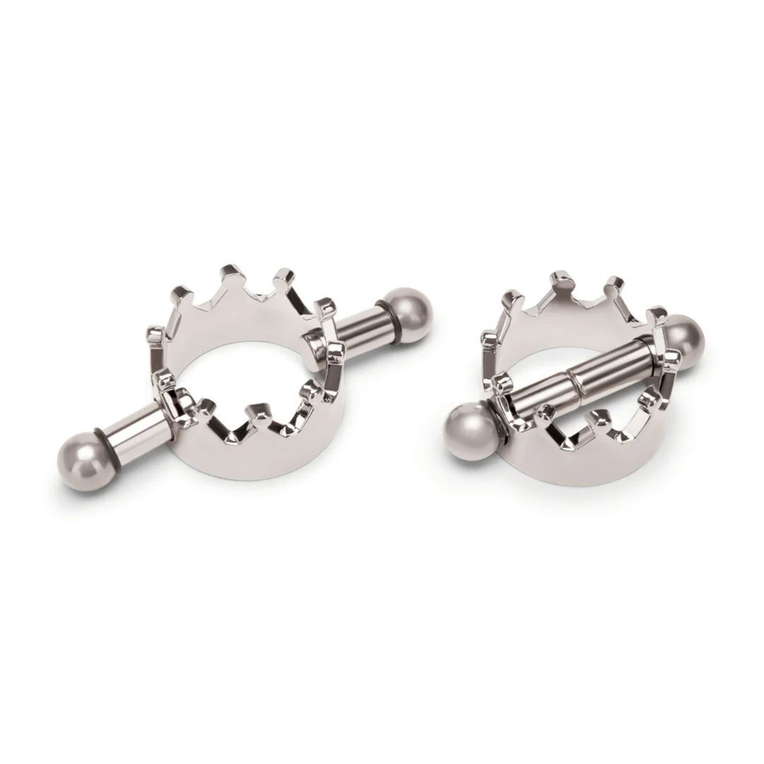 Klipsy magnetyczne na sutki Magnetische Tepelkroon Klemmen do BDSM – srebrne - obrazek 4