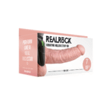 Wibrujący wydrążony strap on RealRock z jądrami