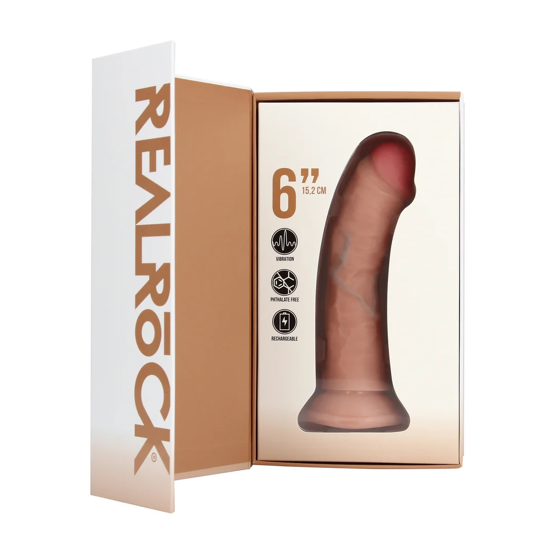 Realistyczny wibrator z przyssawką, RealRock Flesh RealRock by Shots - obrazek 6