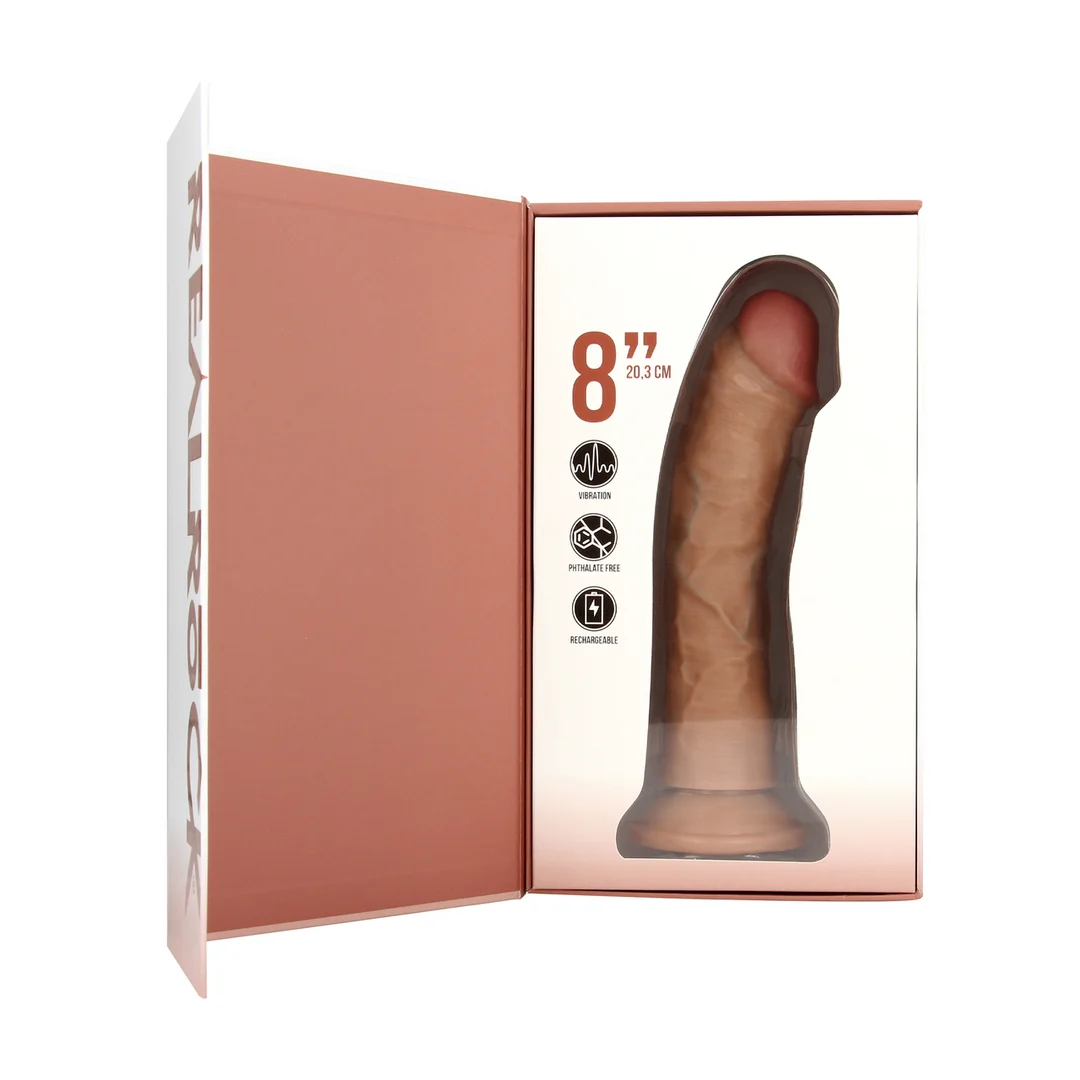 Wibrujące zakrzywione dildo RealRock - obrazek 9