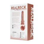 Realistyczny wibrator z przyssawką, pasujący do uprzęży – RealRock w kolorze cielistym (18 cm) RealRock by Shots - obrazek 11