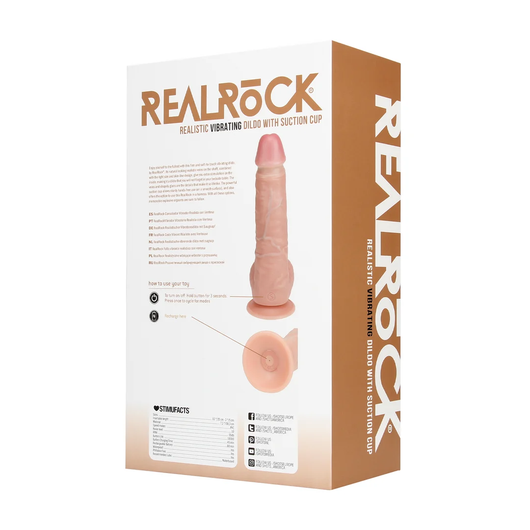 Wibrujące dildo RealRock z przyssawką - obrazek 2