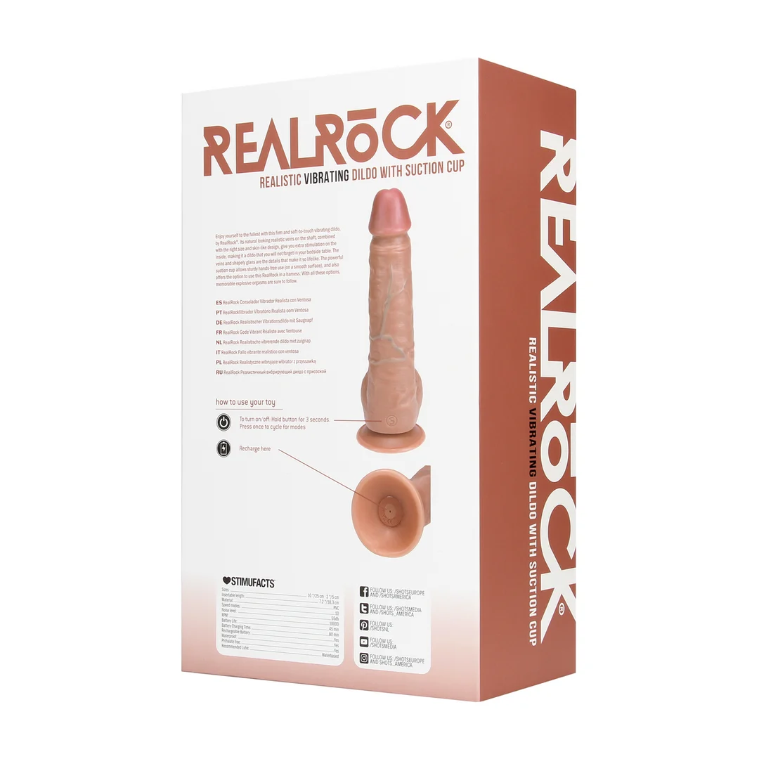 Wibrujące dildo RealRock z przyssawką - obrazek 8