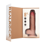 Wibrujące i obracające się dildo RealRock z jądrami - obrazek 3