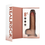 Wibrujące i obracające się dildo RealRock z jądrami - obrazek 9