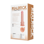 Realistyczny wibrator z przyssawką, odpowiedni do użycia z uprzężą – RealRock, RealRock by Shots - obrazek 5