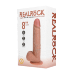Realistyczny wibrator z przyssawką, odpowiedni do użycia z uprzężą – RealRock, RealRock by Shots - obrazek 10