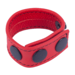 Regulowany skórzany pierścień erekcyjny Red Leather Cocky