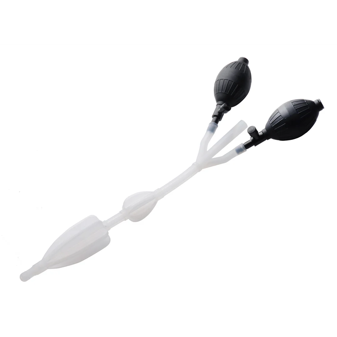 Silikonowy cewnik analny XR Brands z balonami - obrazek 2