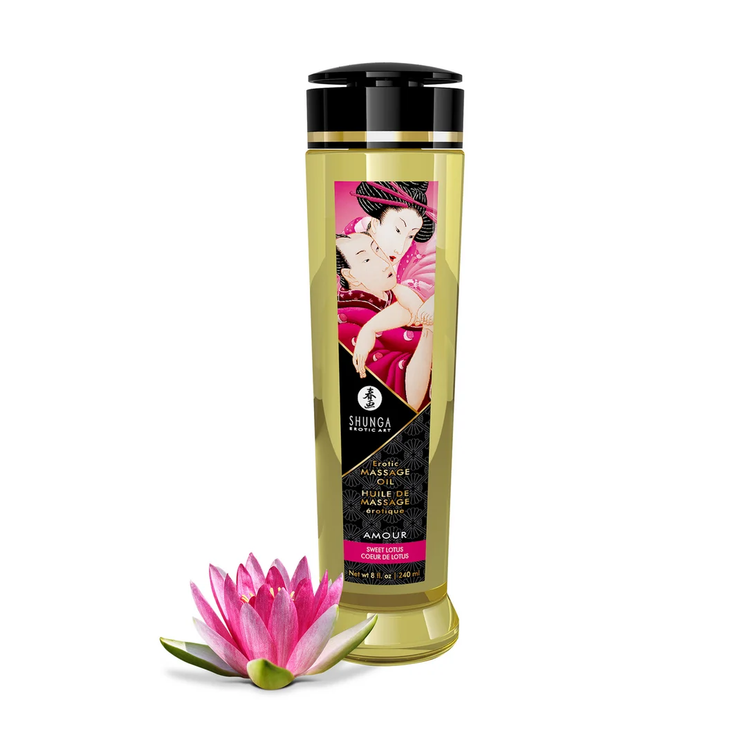 Erotický olejek do masażu, zmysłowy pachnący olejek do masażu, Sweet Lotus, 8 fl oz / 240 ml - obrazek 3