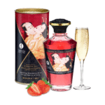 Olejek rozgrzewający – Aphrodisia Oil – musujące wino truskawkowe – 3,5 fl oz / 100 ml - obrazek 4