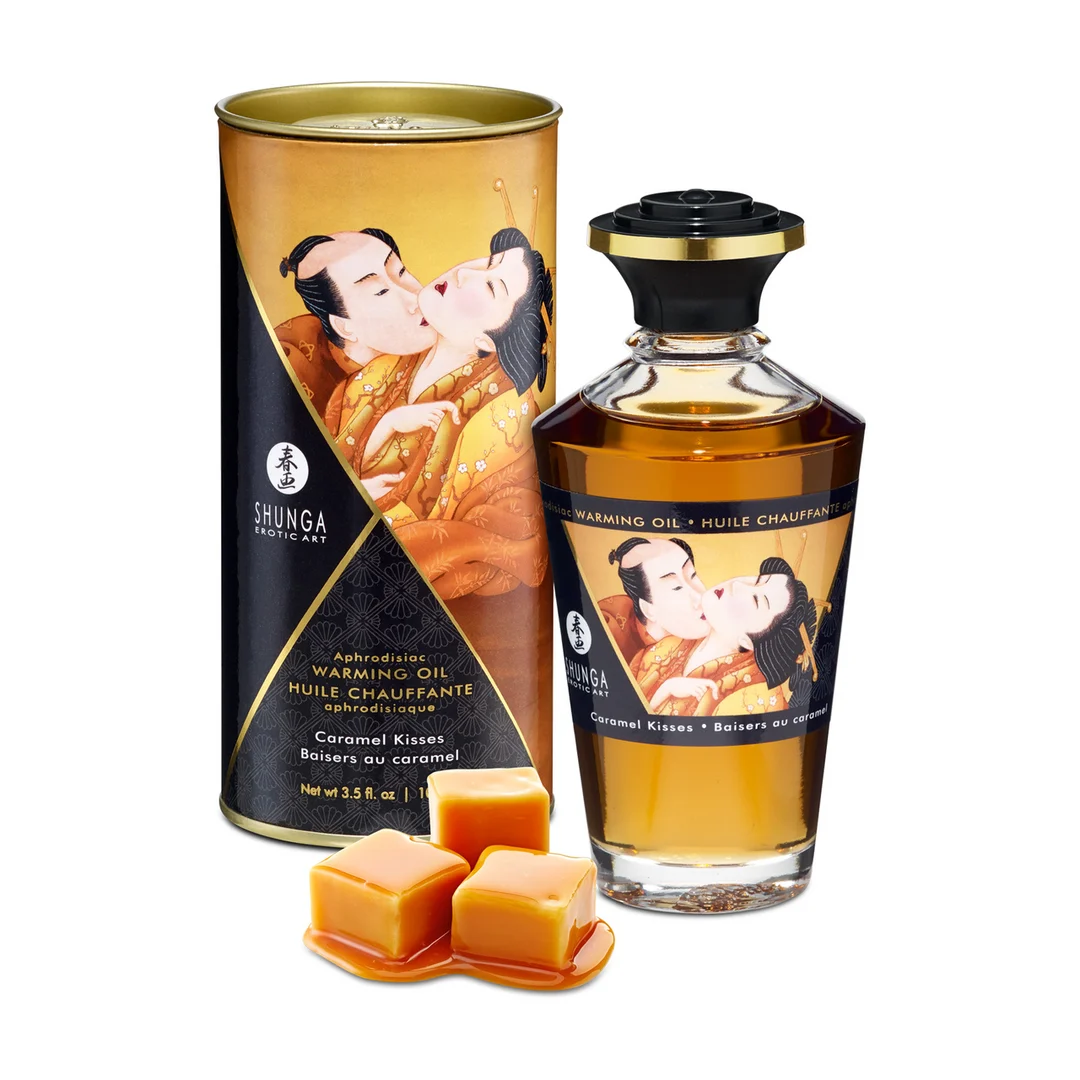 Shunga Aphrodisia olejek rozgrzewający o smaku karmelowym 100 ml - obrazek 4