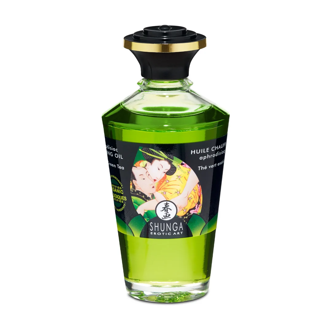 Olejek rozgrzewający o smaku egzotycznej zielonej herbaty 100 ml: Aphrodisia Oil - obrazek 2