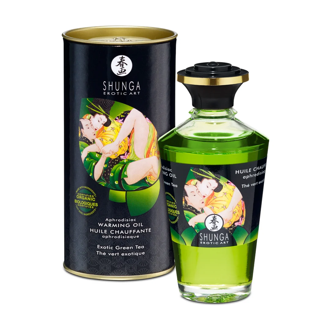 Olejek rozgrzewający o smaku egzotycznej zielonej herbaty 100 ml: Aphrodisia Oil - obrazek 3