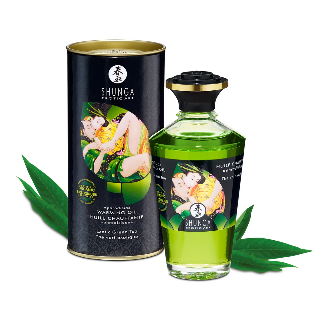 Olejek rozgrzewający o smaku egzotycznej zielonej herbaty 100 ml: Aphrodisia Oil - obrazek 4