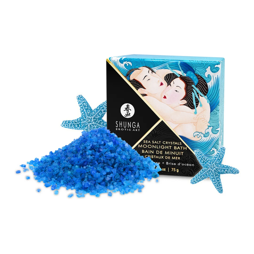 Sól do kąpieli – Mini Oriental Crystals, musujące kryształki soli z Morza Martwego – Ocean Breeze – Shunga – 2,65 oz / 75 gr - obrazek 3