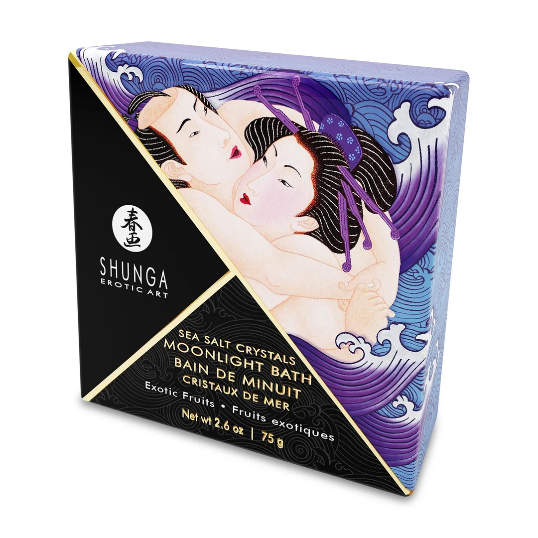 S-6602_1_1 Orientalna sól do kąpieli – perfumowane, musujące kryształki soli z Morza Martwego – egzotyczne owoce – Shunga – 2,65 oz / 75 gr - obrazek 1