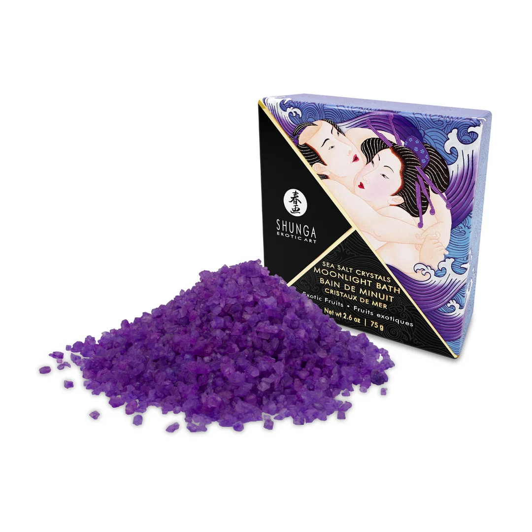 Orientalna sól do kąpieli – perfumowane, musujące kryształki soli z Morza Martwego – egzotyczne owoce – Shunga – 2,65 oz / 75 gr - obrazek 2