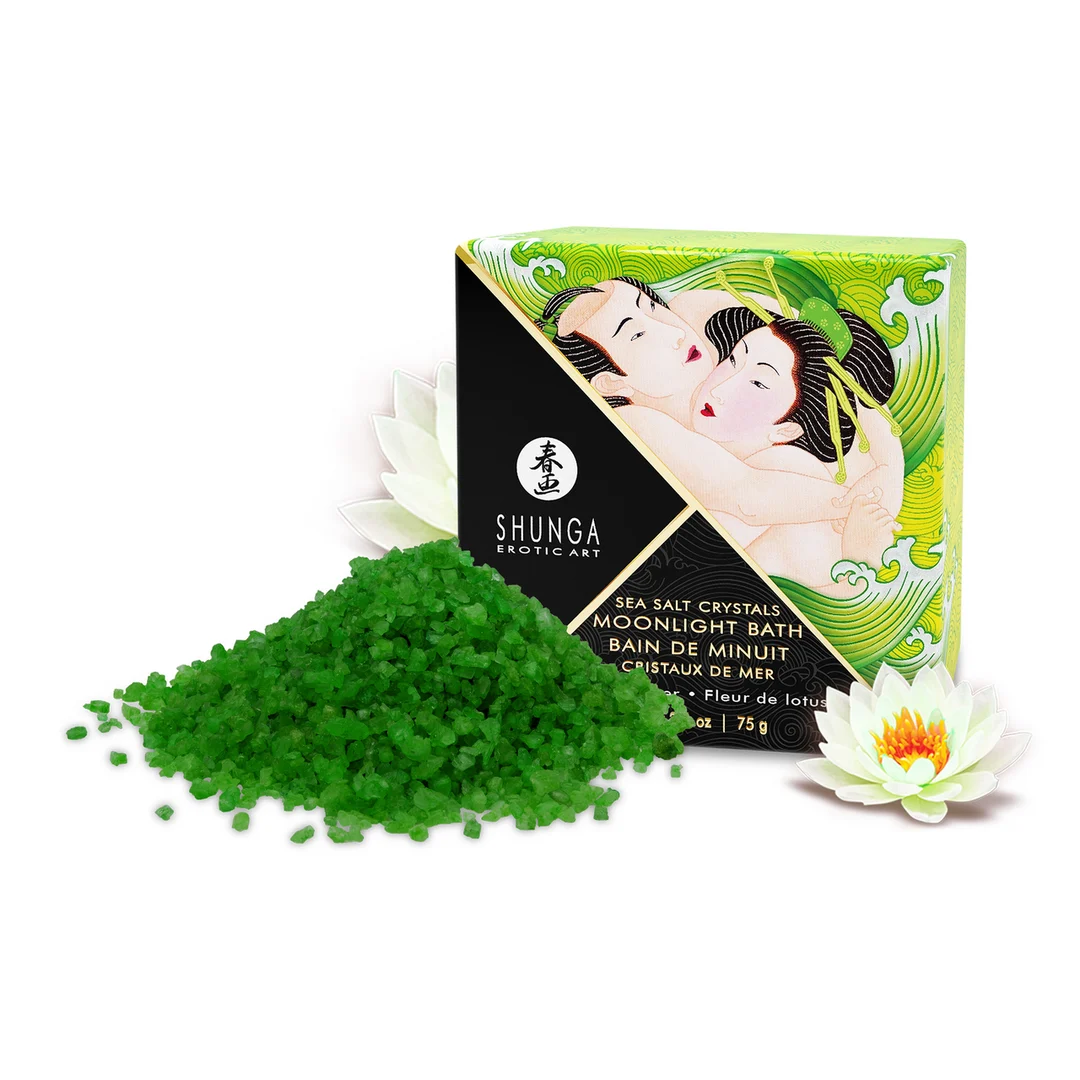 Sól do kąpieli Oriental – Perfumowane, pieniące się kryształki soli z Morza Martwego, barwiące wodę – Kwiat lotosu – Shunga – 75 gr - obrazek 3