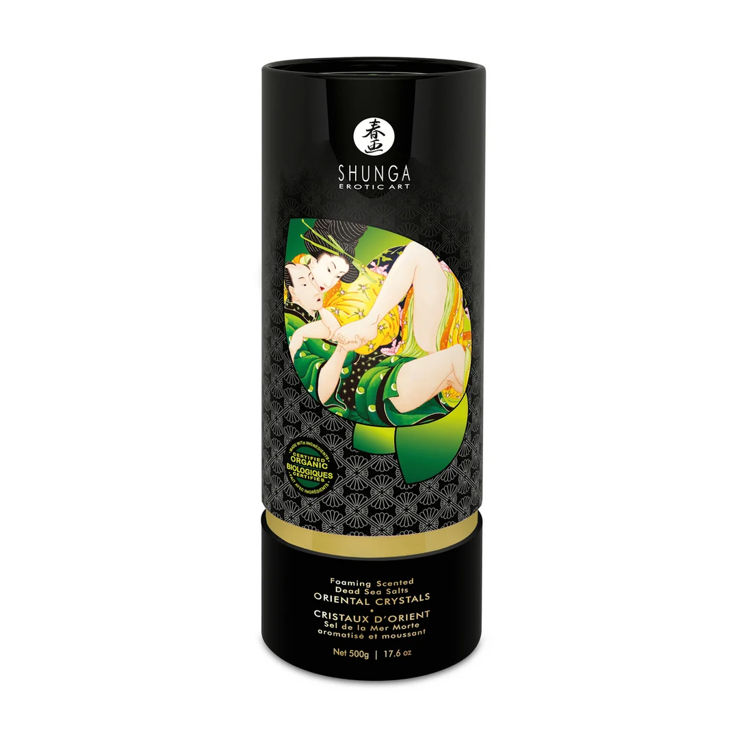 Sól do kąpieli – orientalne kryształki z solą z Morza Martwego, pieniące się – kwiat lotosu – Shunga – 17,6 oz / 500 gr - obrazek 1