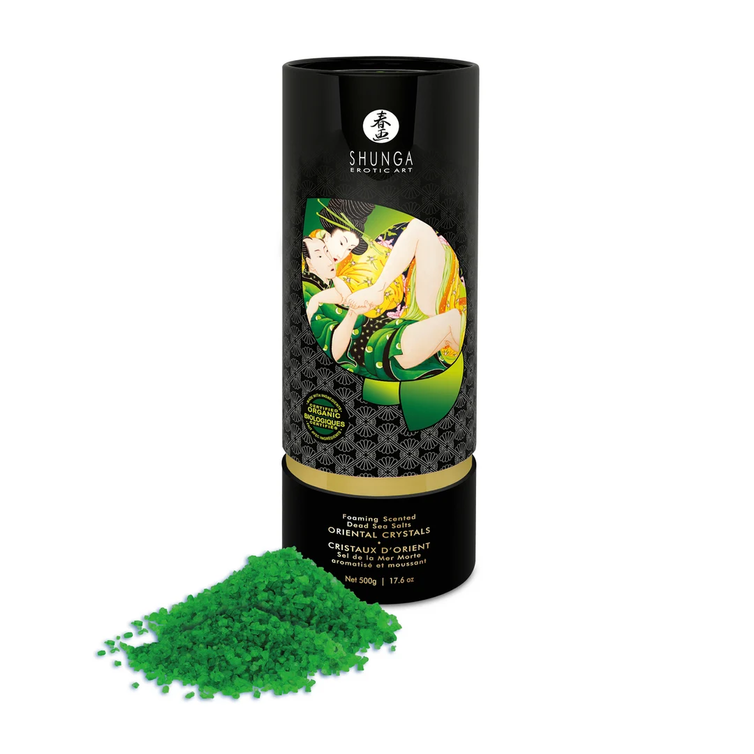 Sól do kąpieli – orientalne kryształki z solą z Morza Martwego, pieniące się – kwiat lotosu – Shunga – 17,6 oz / 500 gr - obrazek 2