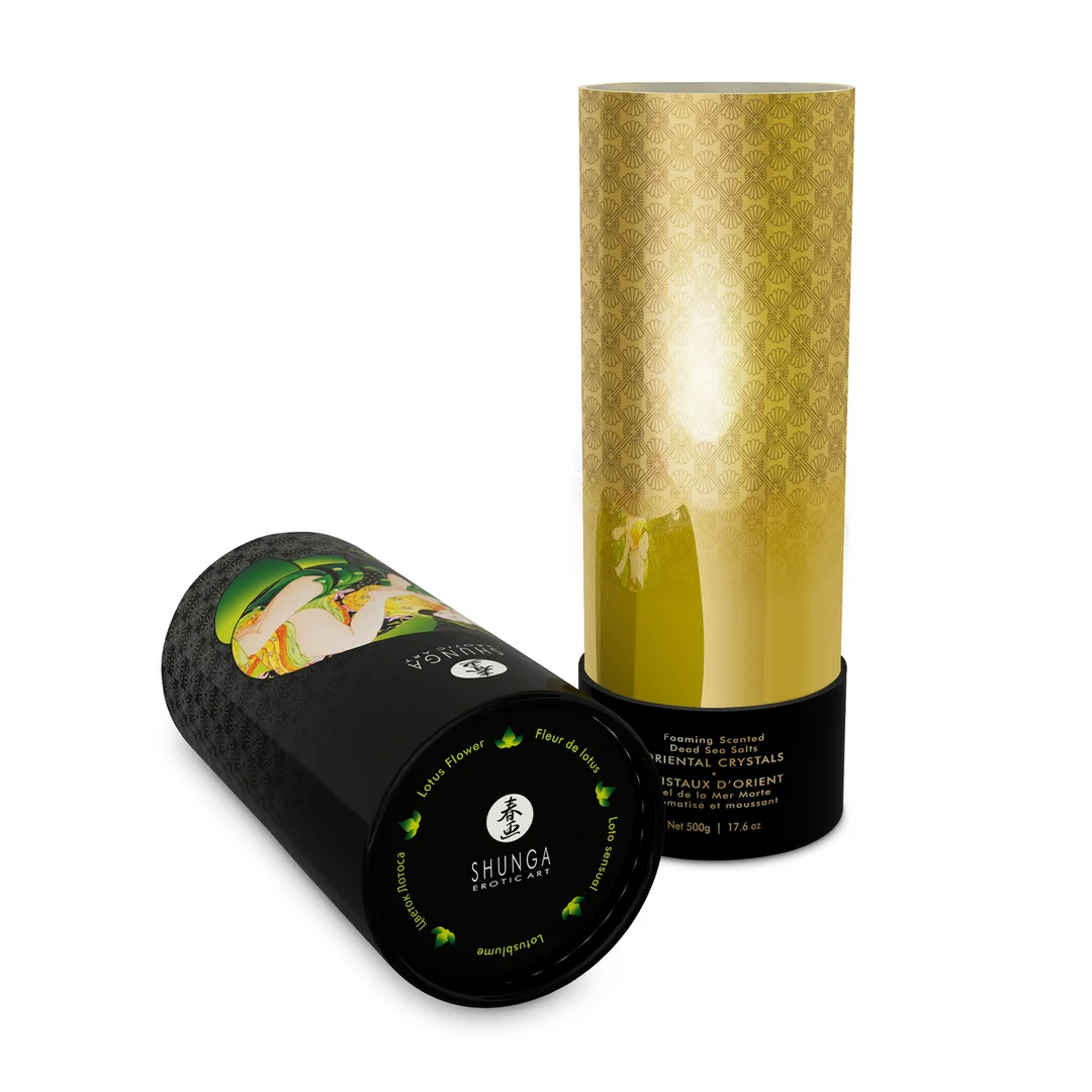 Sól do kąpieli – orientalne kryształki z solą z Morza Martwego, pieniące się – kwiat lotosu – Shunga – 17,6 oz / 500 gr - obrazek 3