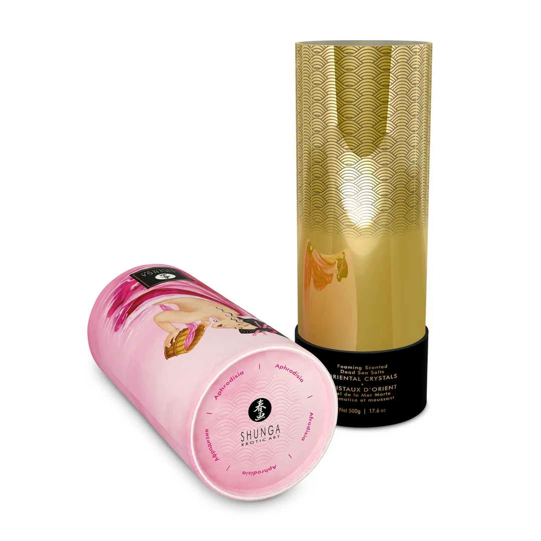 Sól do kąpieli – Orientalne kryształki z soli z Morza Martwego, pieniące się – Aphrodisia – Shunga – 17,6 oz / 500 gr - obrazek 3