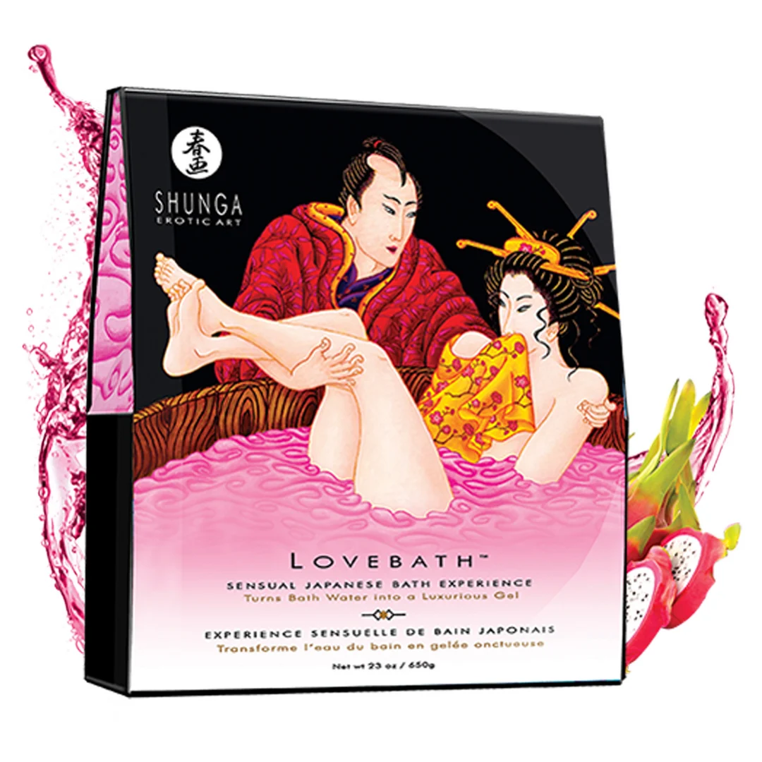 Lovebath – zmysłowa japońska kąpiel z żelowymi perełkami – Dragon Fruit – Shunga – 20 oz / 575 gr - obrazek 2