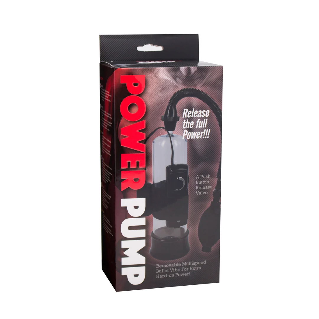 Pompka do penisa z wibratorem typu bullet z wieloma poziomami prędkości – Power Pump - obrazek 1