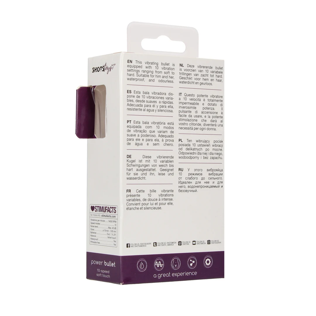 Wibrator typu bullet, 10 trybów i wodoodporny – Shots Shots Toys by Shots - obrazek 2