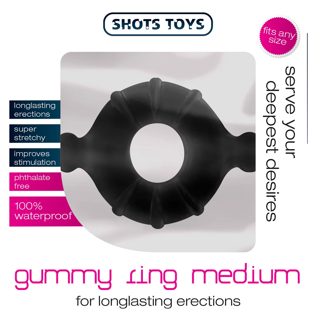 SHT373BLK_1_1 Shots Gummy Ring Medium - obrazek 1