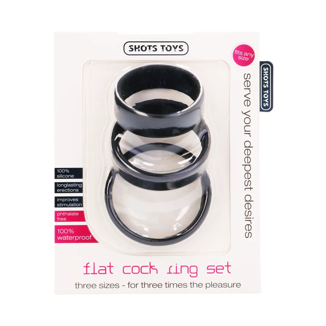 Shots Toys Flat Cockring Set - obrazek 1