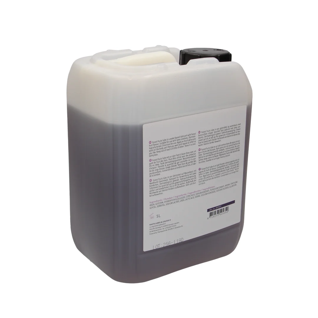 Lubrykant na bazie wody | Odpowiedni do prezerwatyw lateksowych | Owoce leśne | 1,3 gal / 5 l | Shots Lubes - obrazek 1
