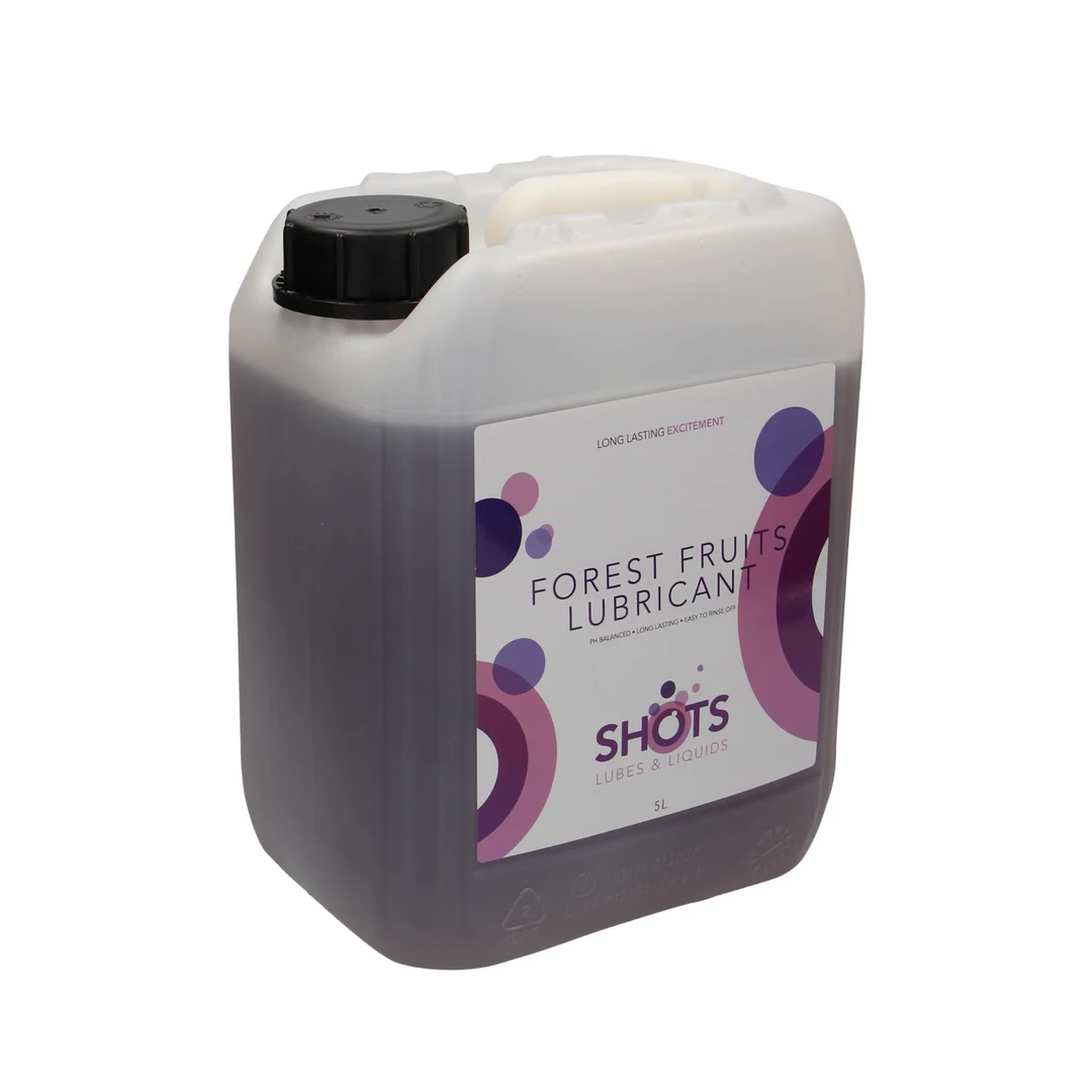 Lubrykant na bazie wody | Odpowiedni do prezerwatyw lateksowych | Owoce leśne | 1,3 gal / 5 l | Shots Lubes - obrazek 5