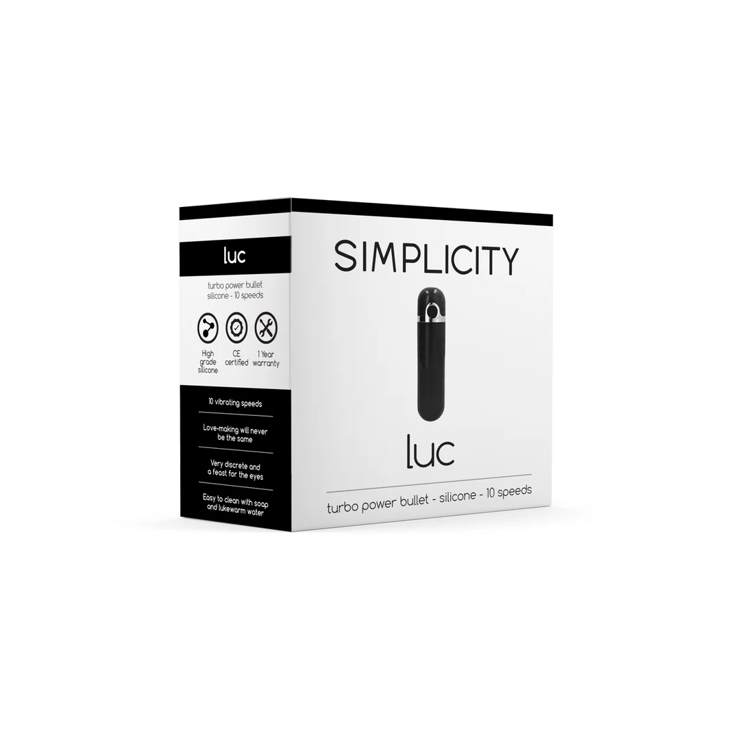 SIM069BLK_1 Simplicity Luc ładowany bullet o dużej mocy - obrazek 1