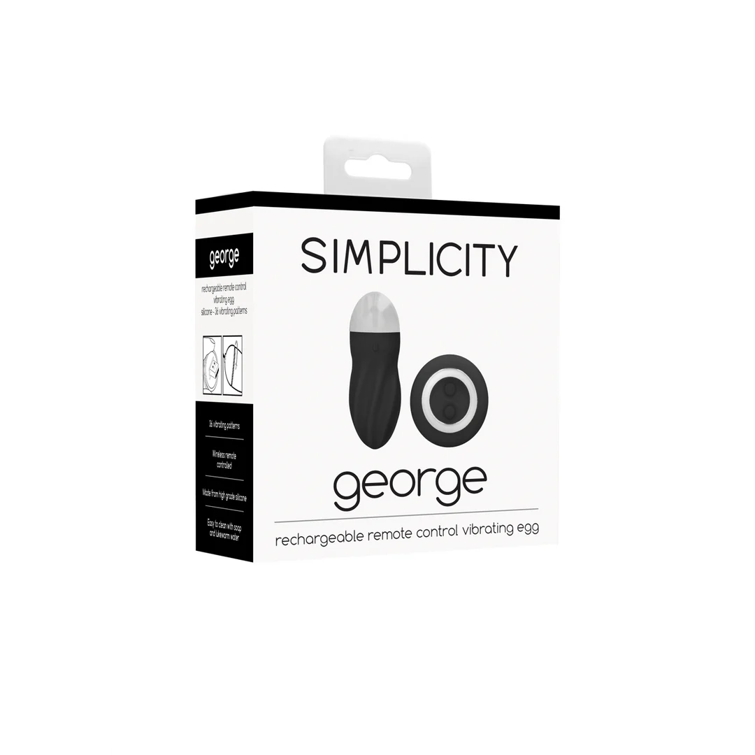 SIM077BLK_1_1 Simplicity George bezprzewodowe wibrujące jajko - obrazek 1