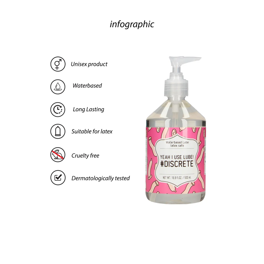 Lubrykant na bazie wody – przetestowany dermatologicznie, do prezerwatyw lateksowych – bezzapachowy, bez smaku – 500 ml – S-Line by Shots - obrazek 1