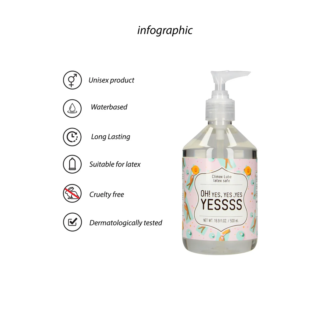 Lubrykant na bazie wody, odpowiedni do stosowania z prezerwatywami lateksowymi, przebadany dermatologicznie, bezzapachowy i bez smaku, 500 ml, S Line by Shots - obrazek 1