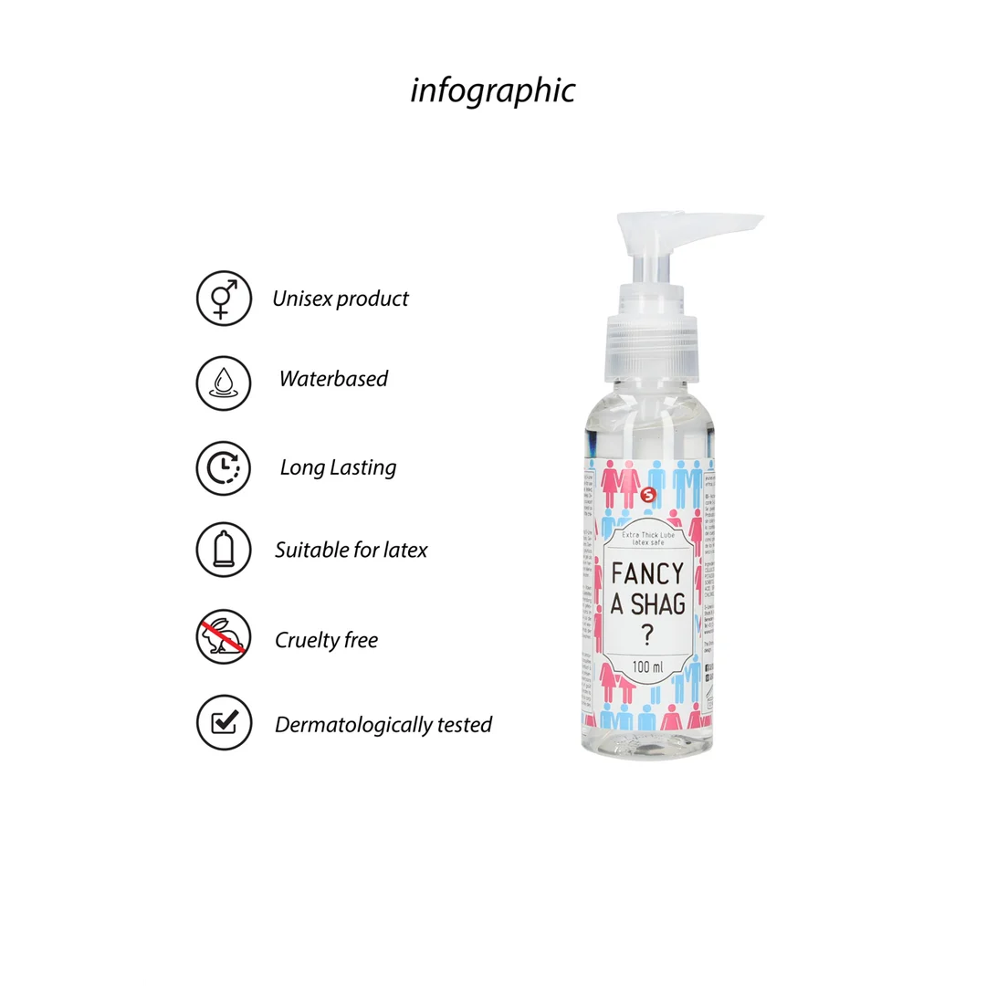 Lubrykant na bazie wody, wyjątkowo gęsty (Fancy A Shag?), bezzapachowy i bez smaku, 100 ml, S-Line by Shots - obrazek 1