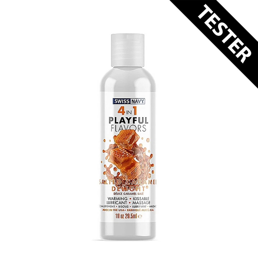 Lubrykant smakowy, 4 w 1 Playful Flavors, Salted Caramel Delight, 29,5 ml, Swiss Navy - obrazek 6