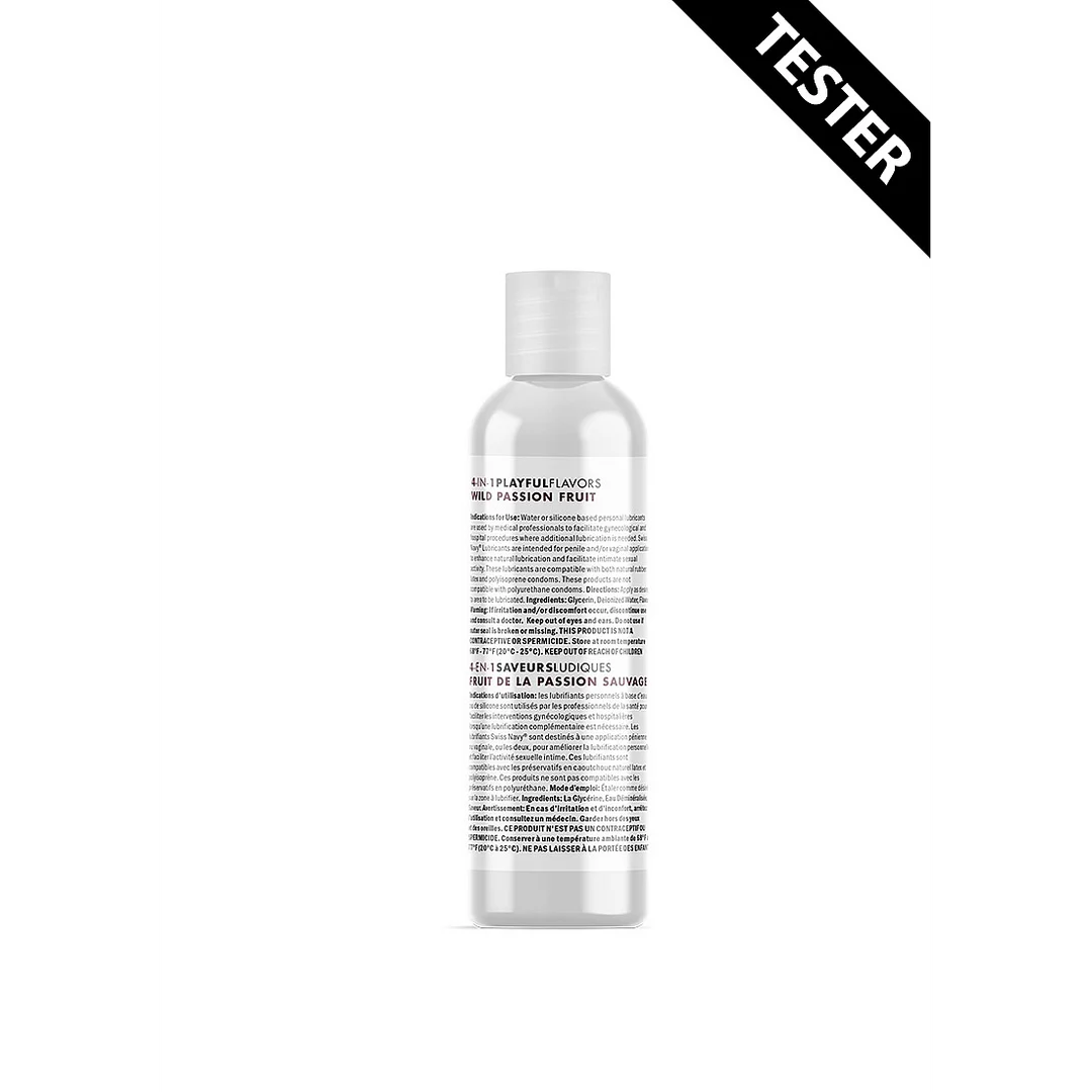 Lubrykant smakowy – 4 in 1 Playful Flavors, jadalny i rozgrzewający – Marakuja – 29,5 ml – Swiss Navy - obrazek 7