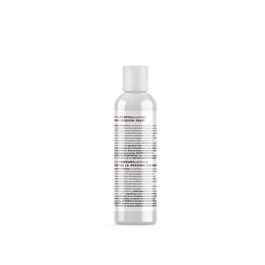 Lubrykant smakowy – 4 in 1 Playful Flavors, jadalny i rozgrzewający – Marakuja – 29,5 ml – Swiss Navy - obrazek 2