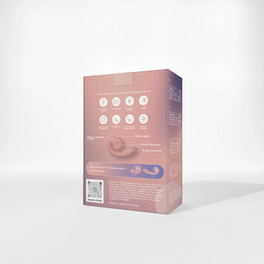 Fioletowy wibrator Snail Vibe Gizi Dual do punktu G - obrazek 8